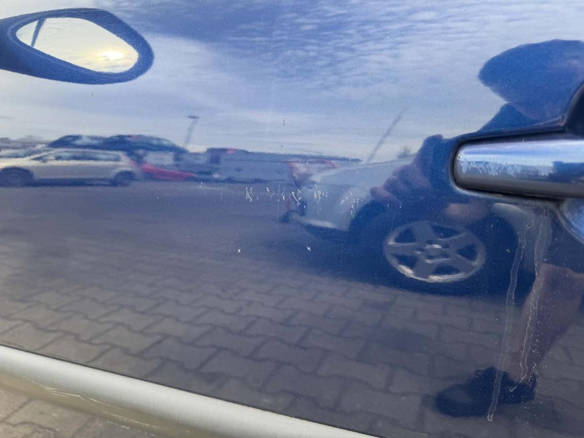 Peugeot 207SW original T&uuml;r vorn links KPL Montebello blau Rohbau Bj.2009